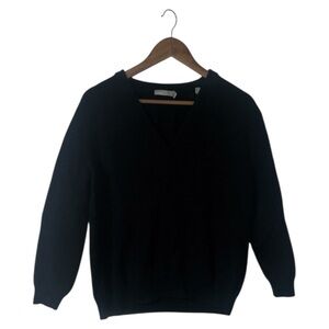 Vince Black V-Neck Sweater Soft Size Large